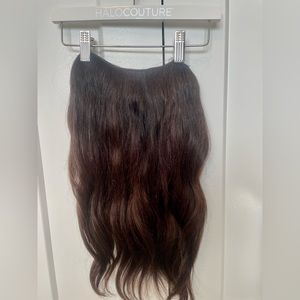 18” chocolate brown layered Halo hair extensions
